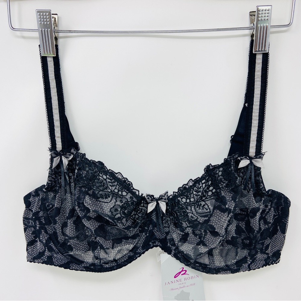 NWT JANINE ROBIN Paris Lace Underwire Bra 36D
